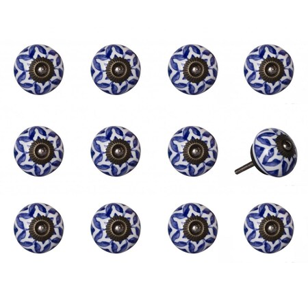 Pipers Pit Multi Color Ceramic & Metal Knob, 1.5 x 1.5 x 1.5 in., 12PK PI1840693